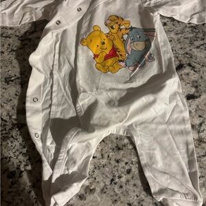 Disney White One Piece with Winnie the Pooh Characters